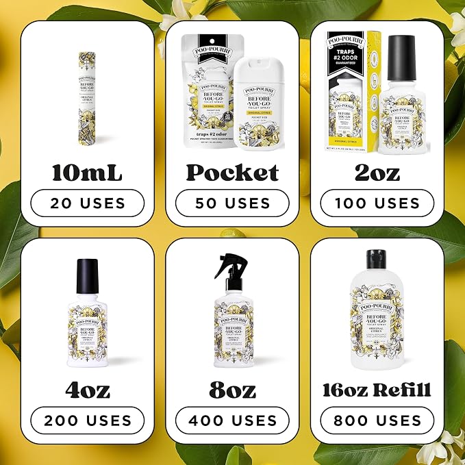Poo-Pourri Before-You-Go Toilet Spray Refill, Original Citrus, 16 Fl Oz - Image 11