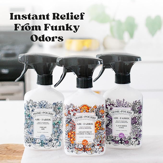 Home-Pourri Air + Fabric Multi-Purpose Odor Freshener Spray, Bamboo Rain - Image 3