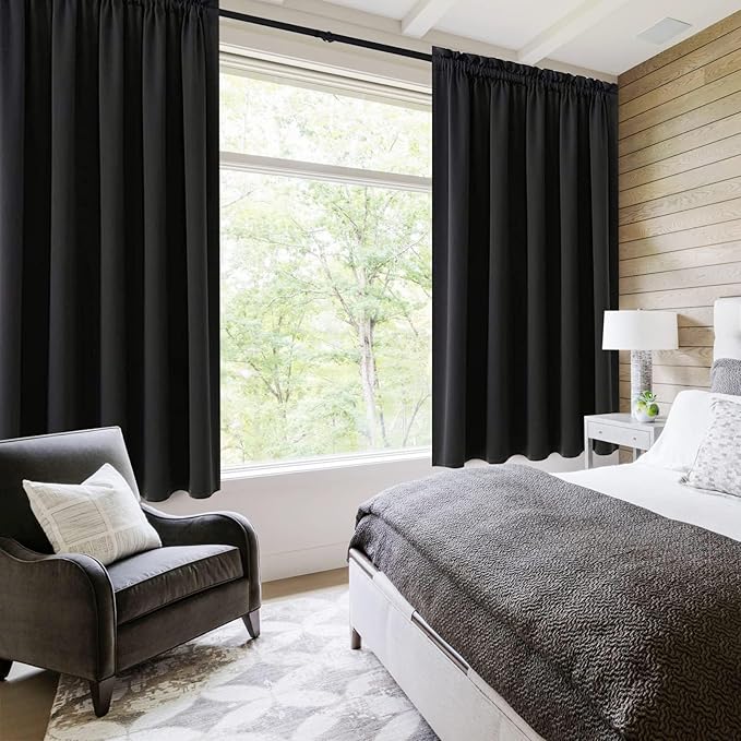 DWCN Blackout Curtains for Bedroom – Rod Pocket Thermal Insulated Noise - Image 2