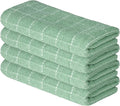 Artoid Mode Checkered Designed Cotton Light Green Terry Kitchen Dish Towels by ArtoidMode