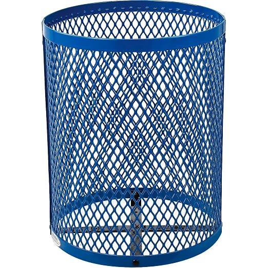 Global Industrial 36 Gallon Outdoor Steel Trash Can - Image 4