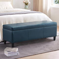 HUIMO Faux Leather Storage Ottoman Bench 50.3 Inch Extra Long PU Upholstered by HUIMO