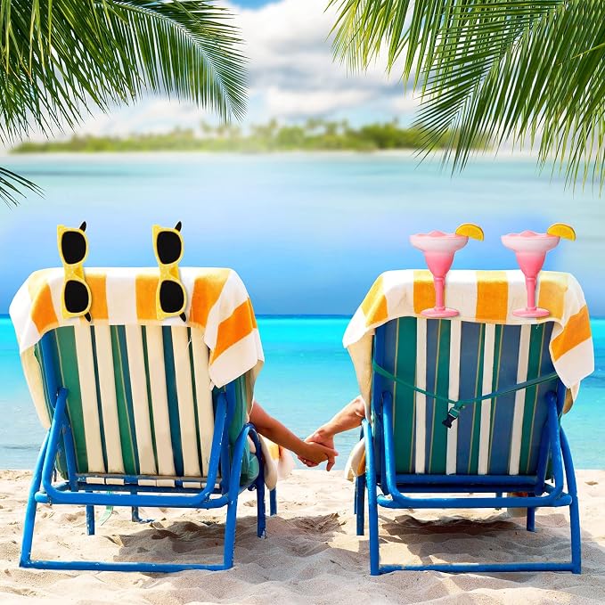 Honoson 12 Pcs Beach Towel Clips Beach Chairs Clips Plastic Swimming Pool Towel - Image 5