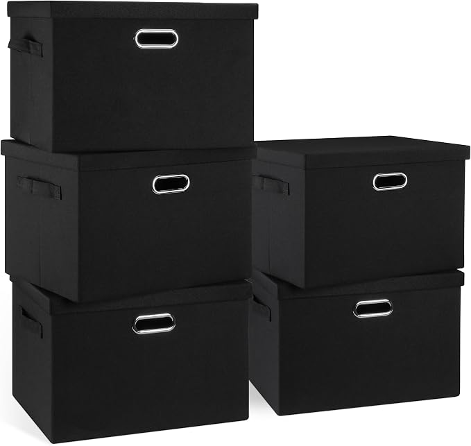 Large 17" 36 Quart Collapsible Stackable Storage Bins by GraciadecoStorage