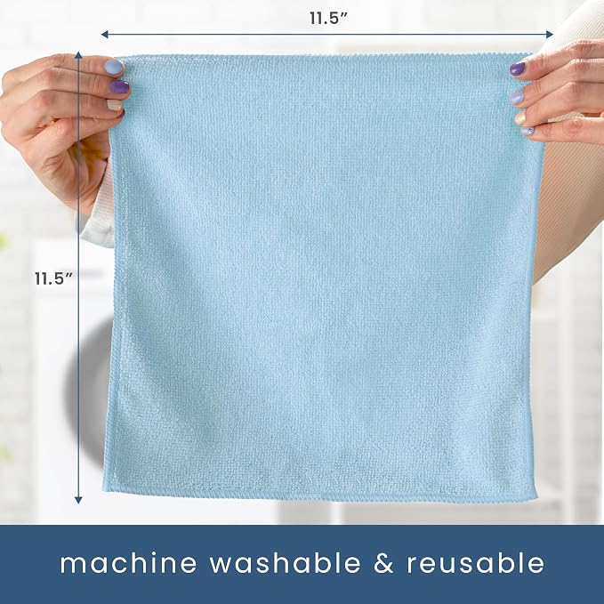 S&T INC. 150 Pack Microfiber Cleaning Cloth, Bulk Towels - Image 7