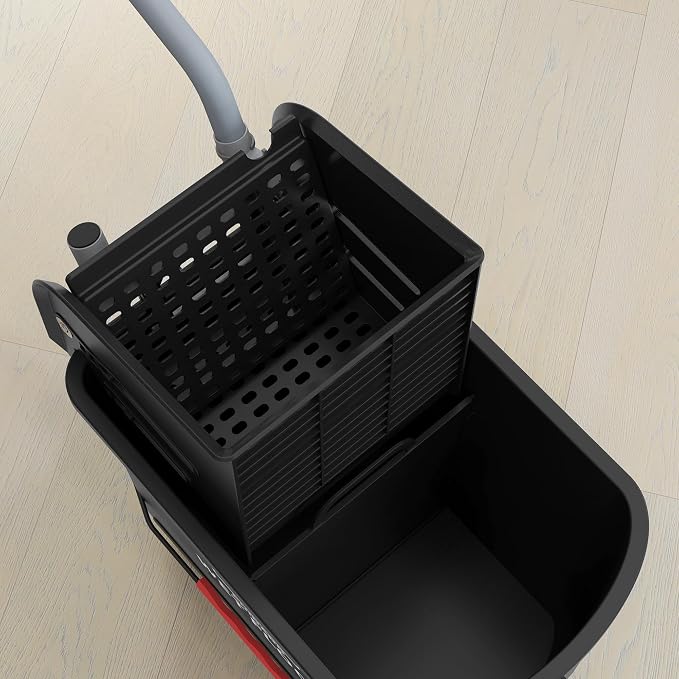 HOMCOM Compact Mop Bucket with Wringer on Wheels - Image 9