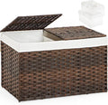 Storage Basket with Lid Wicker Baskets by SETVSON