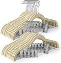 HOUSE DAY Velvet Skirt Hangers 24 Pack, Space Saving Slim Shorts Hanger by HOUSEDAY