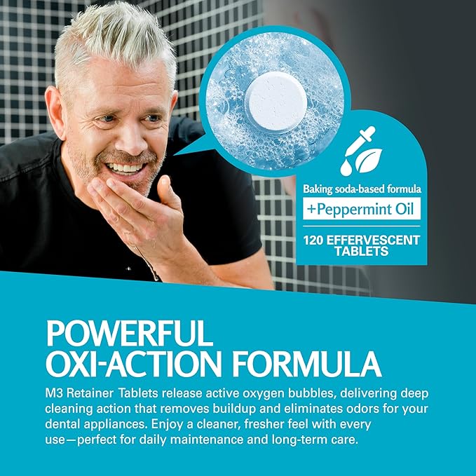 Retainer Cleanser Tablets Invisalign Cleaner, Removes Odors Discoloration - Image 5