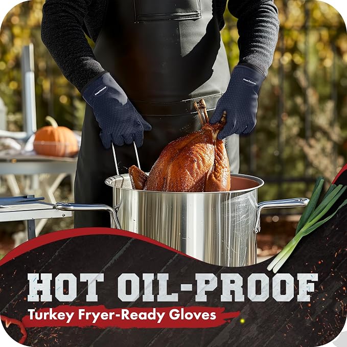 KITCHEN PERFECTION Silicone Smoker Oven Gloves - Image 5
