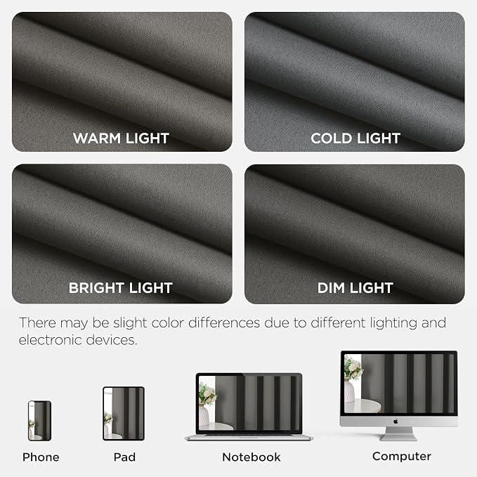 Joydeco Blackout Patio Sliding Door Curtains 108 Inches Long, Grommet Privacy - Image 8