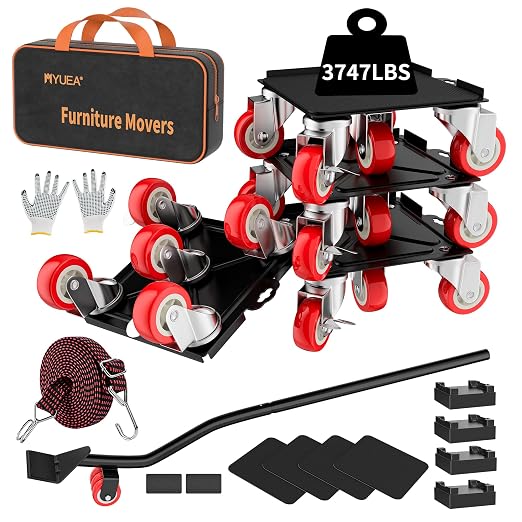 MYUEA【Upgrade Large】 Furniture Dolly, Furniture Movers by MYUEA