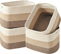 Storage Baskets for Organizing & Shelves, Woven Cotton Rope Organization Bins by ICERZCZ