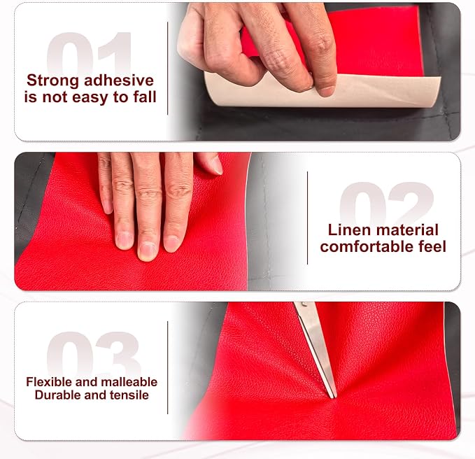 PATIKIL Leather Patches Tape for Furniture, 3.2 x 61 Inch Self Adhesive Vinyl - Image 6