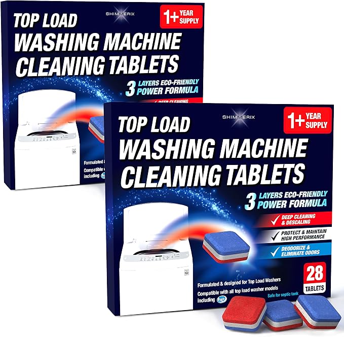 Washing Machine Cleaner Tablets 56 Pack by SHIMMERIX