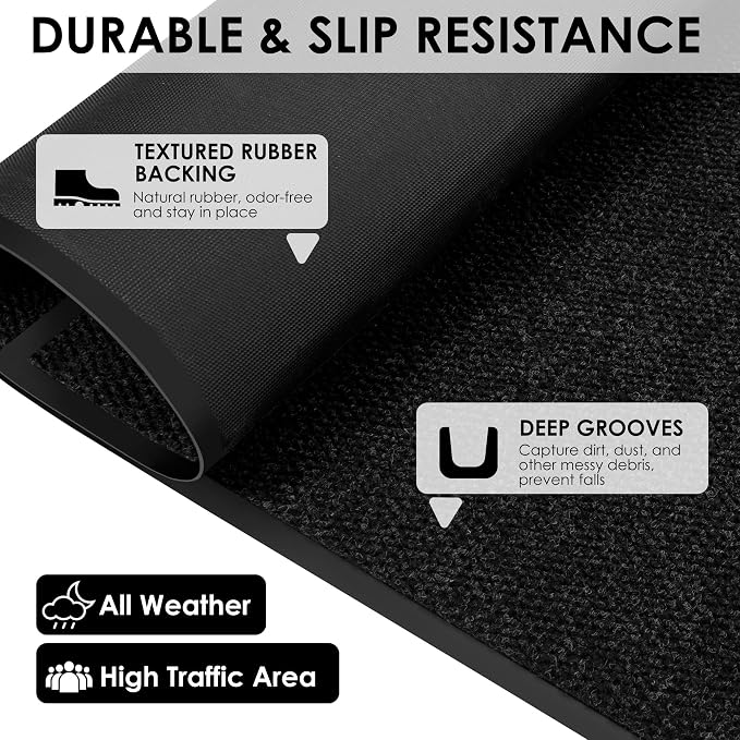 4′ x 59′ Front Door Mat Indoor Outdoor Entrance, Commercial Floor Mat Heavy - Image 7
