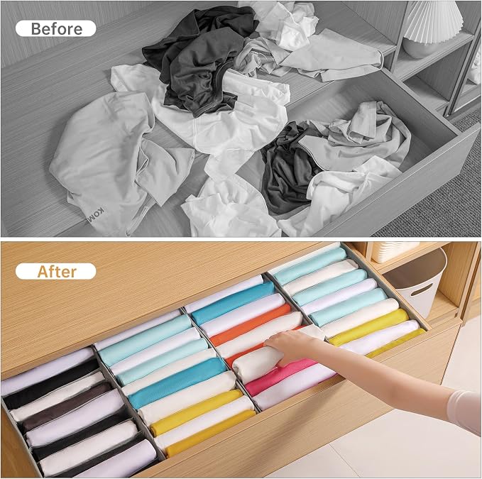 4 Packs T-shirt Drawer Organizers - Image 3