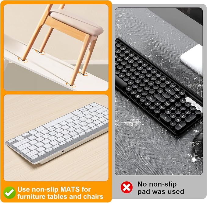 CHUNZEXI Non Slip Furniture Pads 6 PCS 5" x 4", Self Stick Rubber Grippers - Image 3