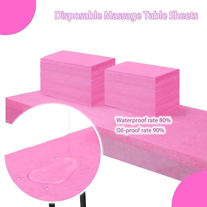 Disposable Bed Sheets for Massage Table 100 Pcs 31" x 71" Waterproof Massage - Image 4