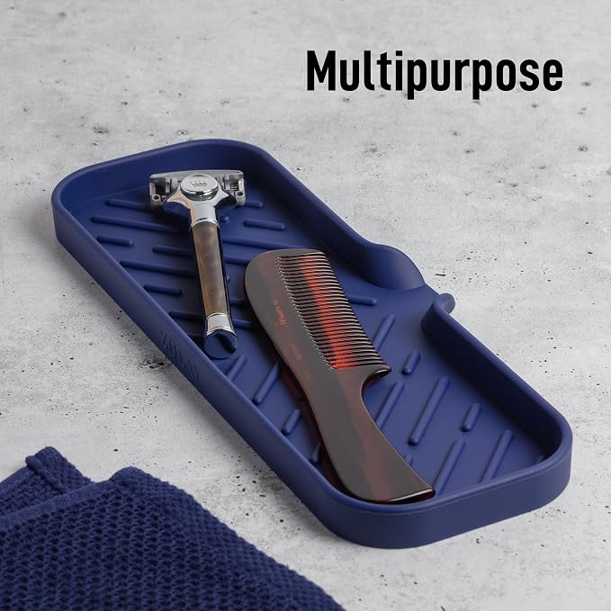Zulay Kitchen Large Silicone Sponge Holder – Flexible Sink Organizer Tray - Image 5
