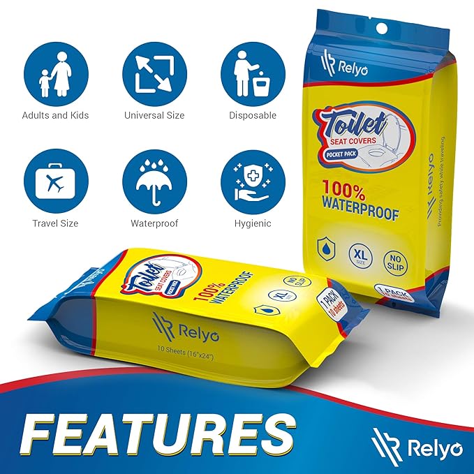 20 Pack XL Disposable Toilet Seat Covers – Waterproof Toilet Cover Sheets - Image 4