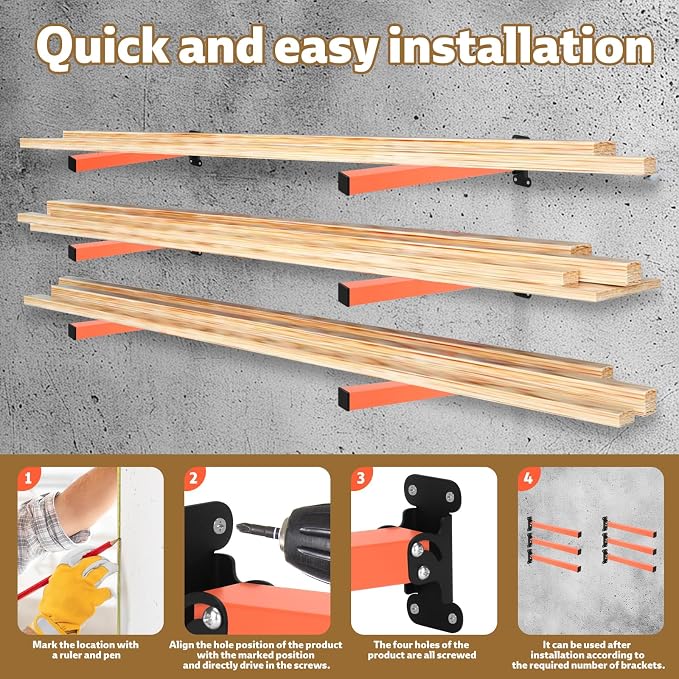 lumber storage rack, Heavy Duty Metal Lumber Storage Rack - Image 5