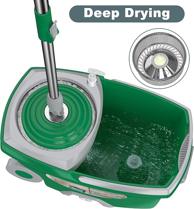 Dual Compartment Spin Mop and Bucket, Mop and Bucket - Image 3