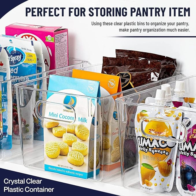 Clear Plastic Storage Bins, Pantry Organizers and Storage Containers Fridge - Image 5