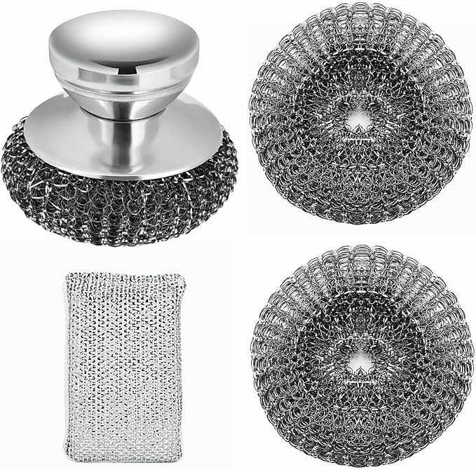 Stainless Steel Wool Scrubber by CraftinAround