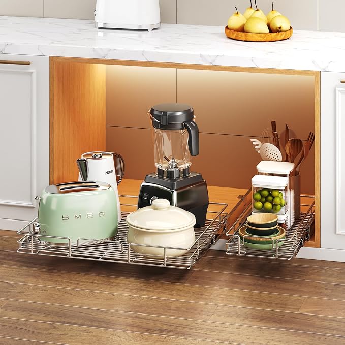 Pull Out Cabinet Organizer 25½" W x 21½" D, Heavy Duty Cabinet Pull Out Shelves - Image 6