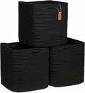 NaturalCozy Storage Cubes 11 Inch Cotton Rope Woven Baskets by NaturalCozy