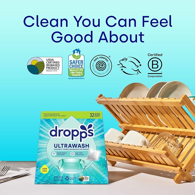 Dropps UltraWash Dishwasher Pods, Lemon Citrus - Image 7