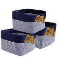 COMFY-HOMI 3PACK Rectangular Cotton Rope Basket by COMFY-HOMI