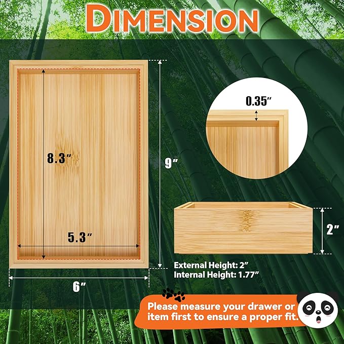 Bamboo Drawer Organizer, Cutlery Silverware Organizer - Image 2