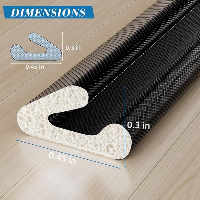 V-Shaped Weather Stripping Door Seal, 52.5FT Draft Stopper - Image 6