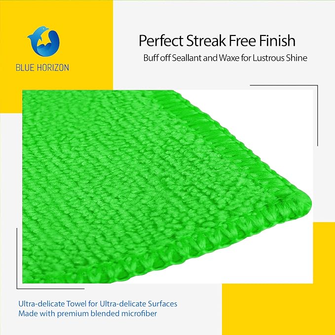 Blue Horizon Large Microfiber Cleaning Towels, Ultra Soft Plush Microfiber - Image 9