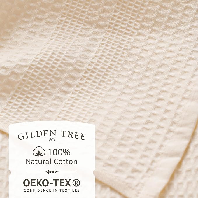 GILDEN TREE Waffle Hand Towels for Bathroom Quick Dry Towel Super Absorbent - Image 2