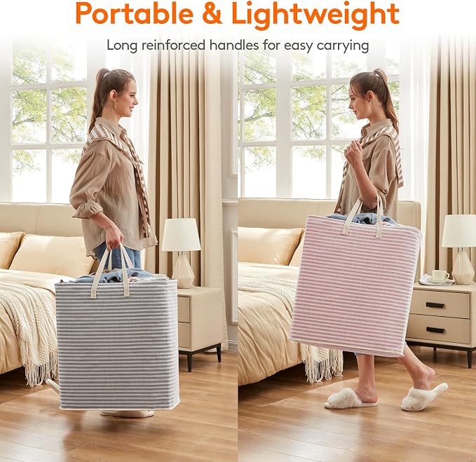 Lifewit 2 Pack Laundry Hamper Large Collapsible Laundry Basket, Freestanding - Image 4