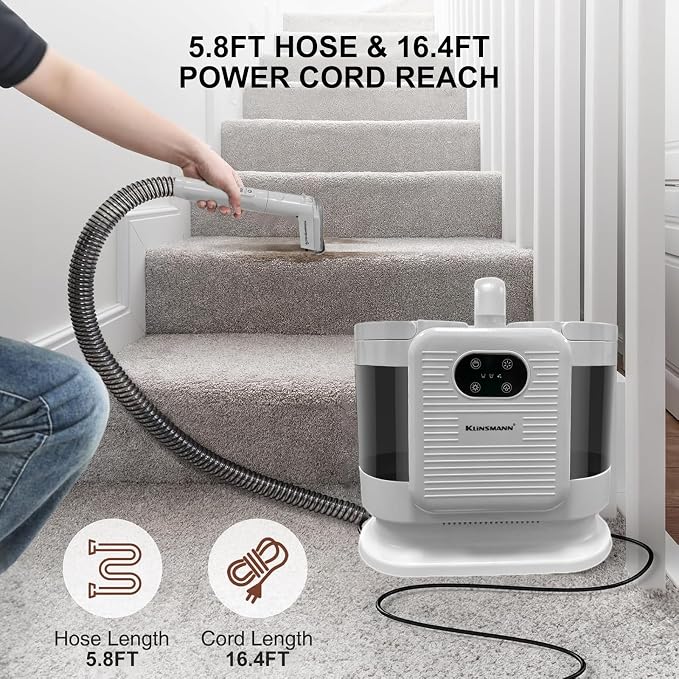 Portable Carpet and Upholstery Cleaner Machine, Deep Cleaning Carpet Shampooer - Image 6