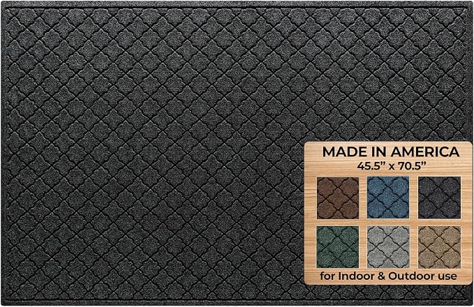 WaterHog Heavy Duty Doorway Mat, Made in USA, Durable & Skid-Resistant Entryway by BungalowFlooring