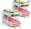 2 Pack Drink Organizer for Refrigerator, Soda Can Dispenser, Adjustable Width by CECOLIC