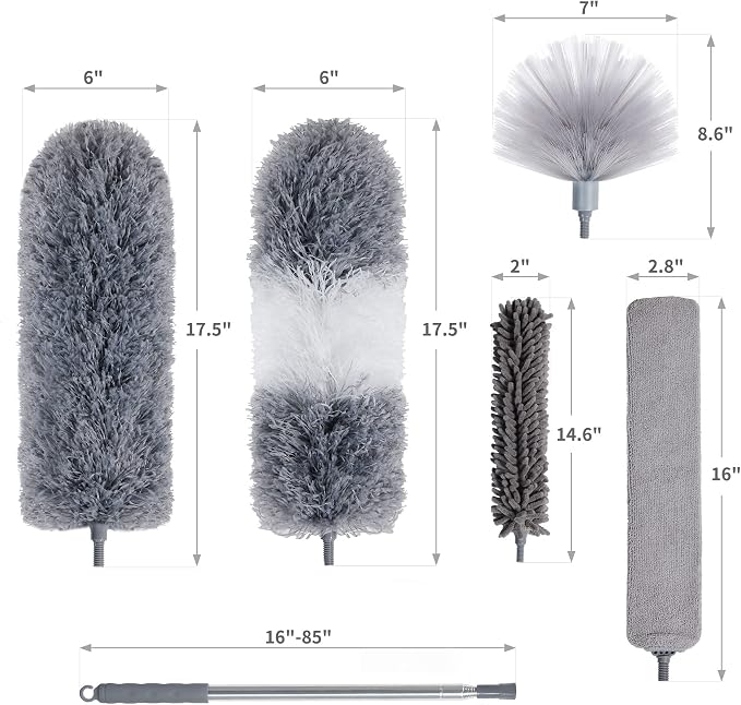 BOOMJOY Microfiber Feather Duster 7PCS, Bendable Dusters - Image 6