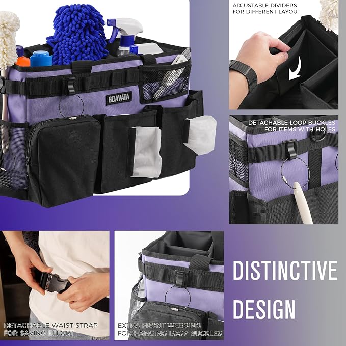 Wearable Cleaning Caddy Bag, Cleaning Caddy Supplies Organizer - Image 3