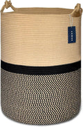 COMSE Extra Large Blanket Basket, Tall Woven Storage Basket, Nursery Hamper by COMSE
