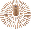 320 Feet Jute Twine and 100 Pieces Mini Natural Wooden Craft Clothespins Pegs by Sunmns