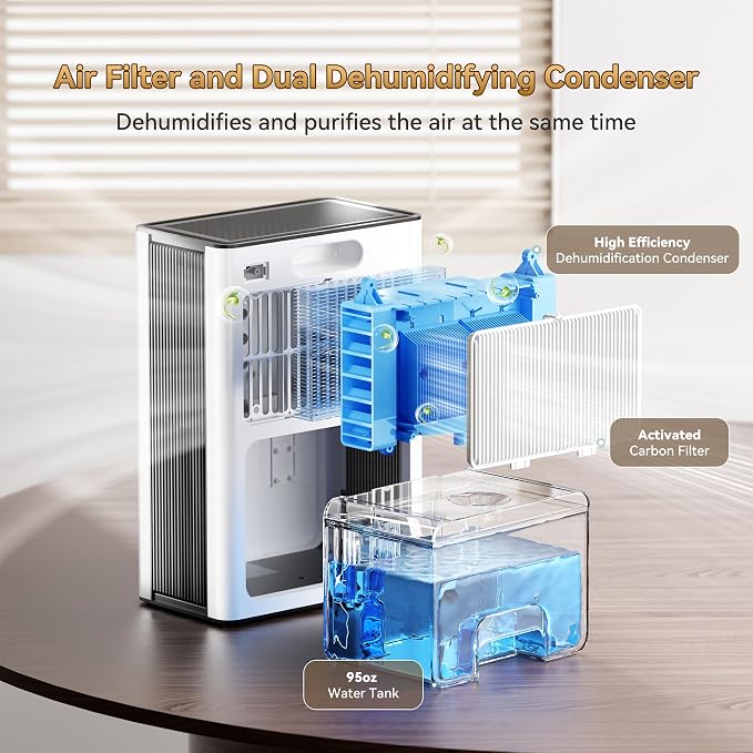 95oz Home Dehumidifier, Quiet dehumidifier - Image 6