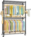 SONGMICS Heavy-Duty Rolling Clothes Rack, Garment Rack, Portable Closet by SONGMICSbySONGMICSHOME