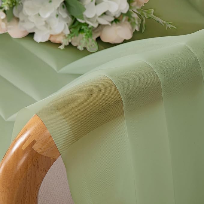 Chyhomenyc Light Green Sheer Valances - Image 4