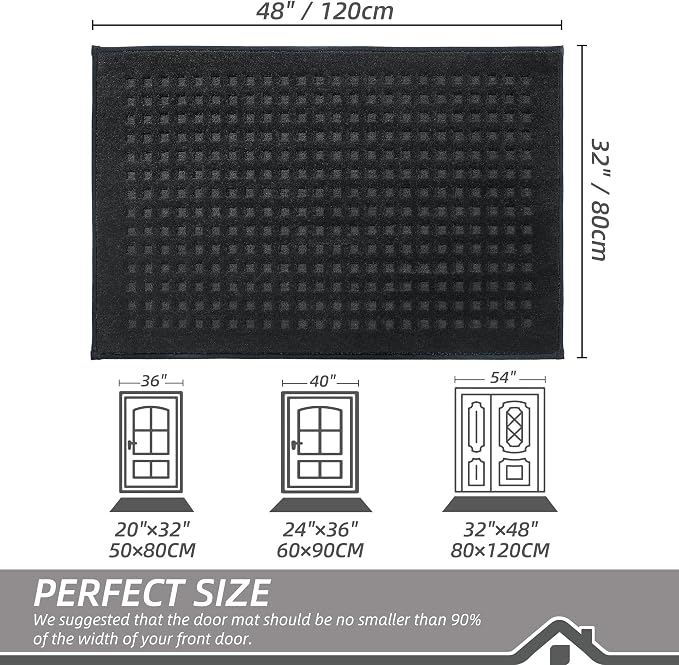 BEQHAUSE Waffle Door Mats Indoor 32"x48", Dog Mat - Image 2