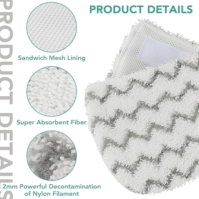Sgizoku S1000 S2001 Steam Mop Replacement Pads - Image 5